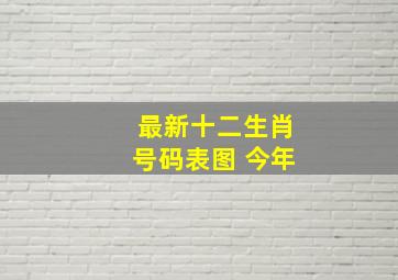 最新十二生肖号码表图 今年